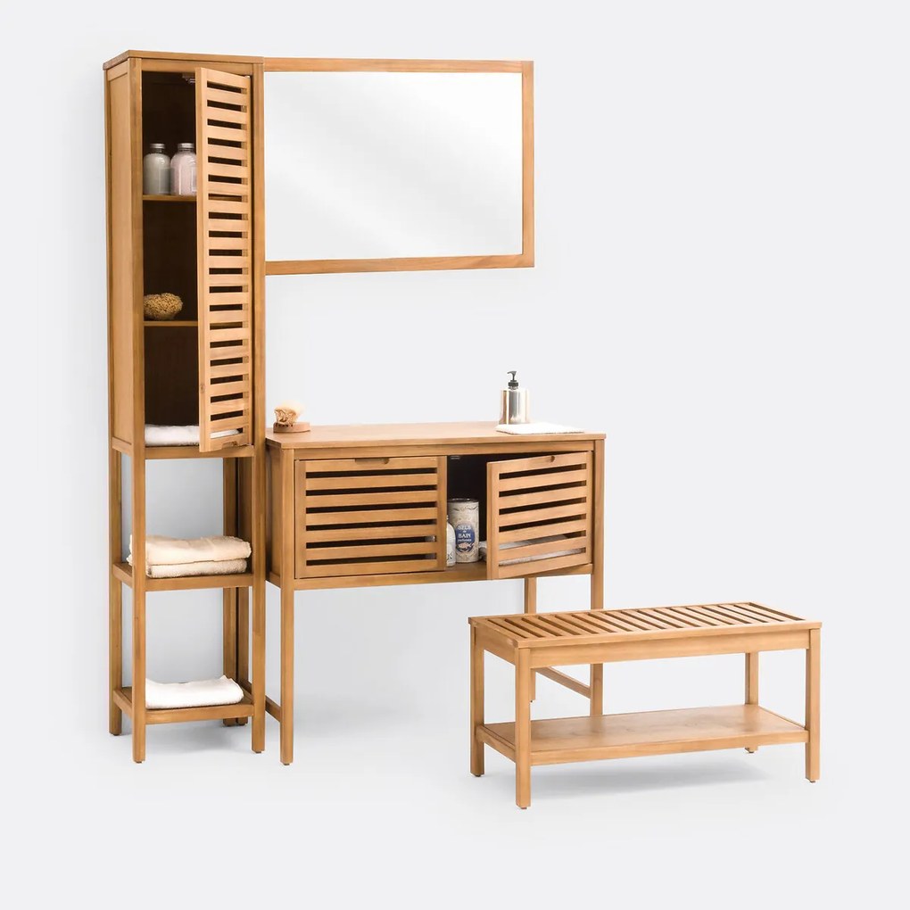 Hauméa wastafelmeubel, acacia, L90 cm