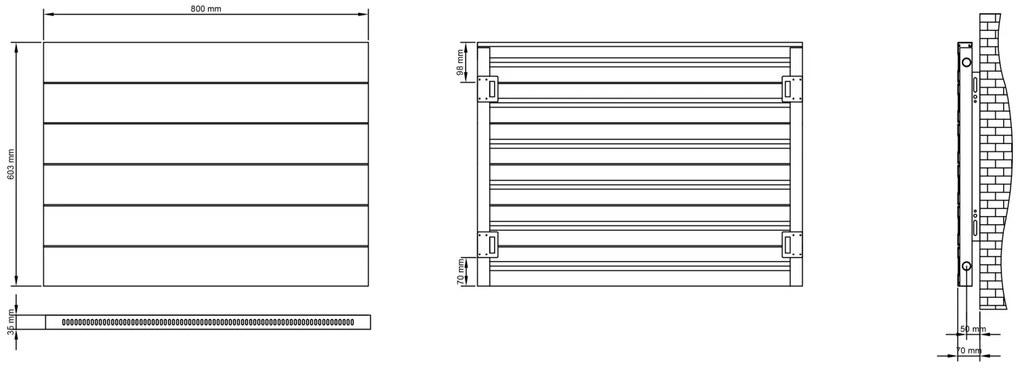 Eastbrook Berkeley radiator 80x60cm aluminium 558W antraciet