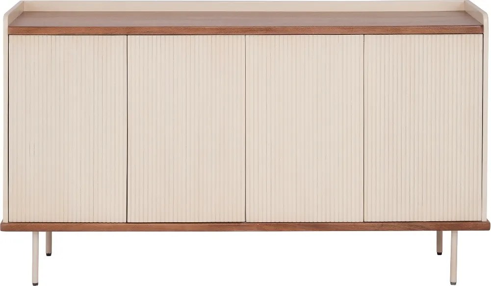 Beige Dressoir Met Ribbels - 150x45x85cm.