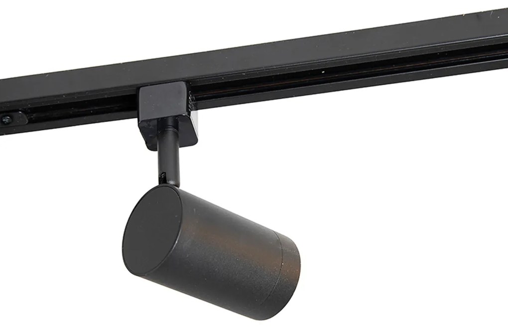 Modern railsysteem met 14 Spot / Opbouwspot / Plafondspots zwart 1-fase - Iconic Jeana Modern GU10 Binnenverlichting Lamp