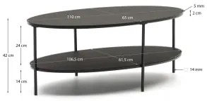 Kave Home - Salontafel Fideia -Ø 110 X 65 Cm