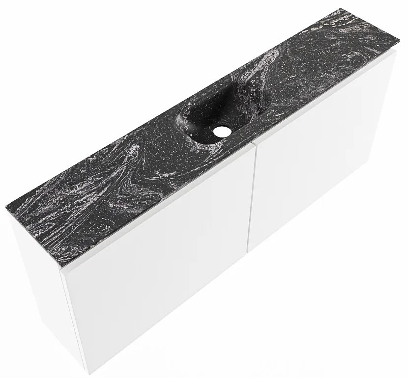 Mondiaz Ture DLux toiletmeubel 120cm talc met wastafel lava midden met kraangat