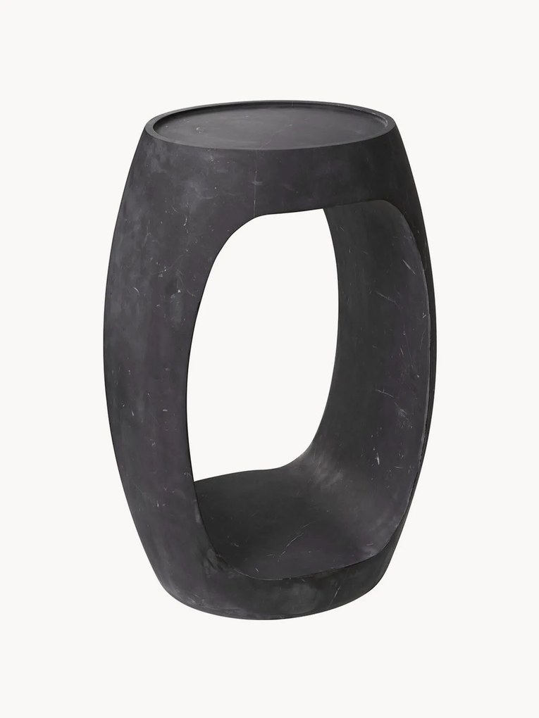 Ovale marmeren bijzettafel Clipper