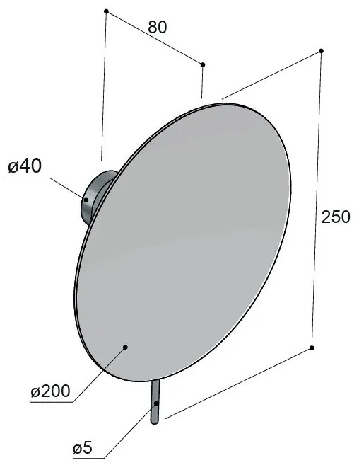 Hotbath &More vergrotingsspiegel geborsteld gunmetal PVD