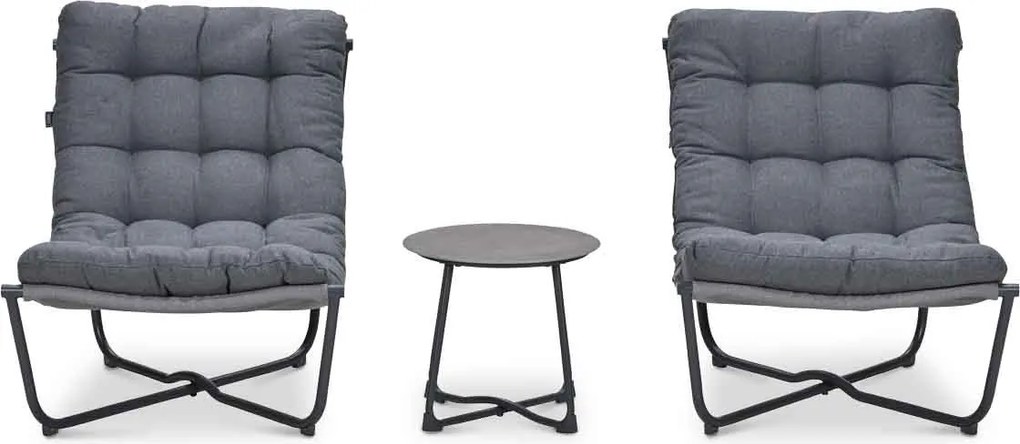 Garden Impressions Zensa loungeset 3-delig - donker grijs