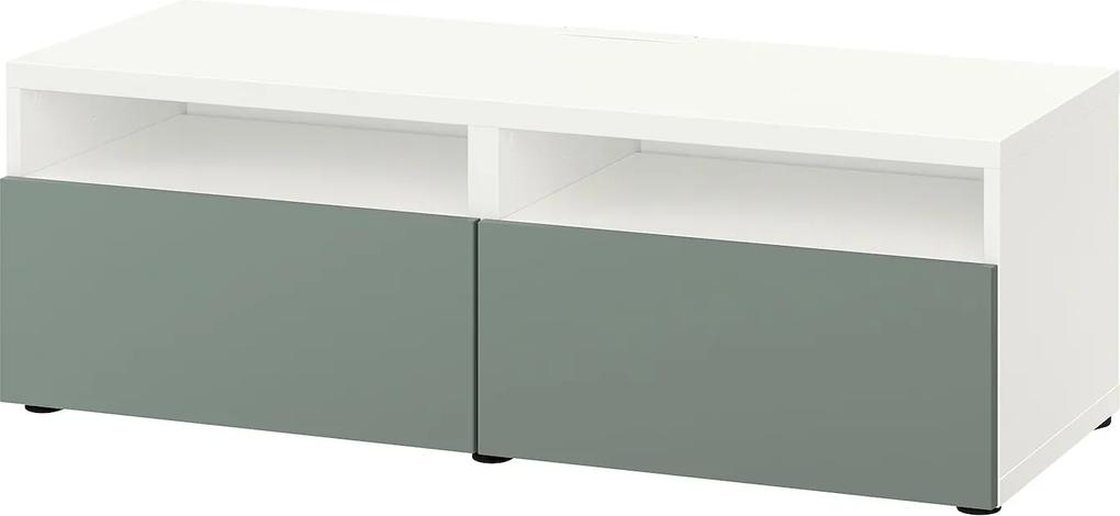 IKEA BESTÅ Tv-meubel met lades Wit/notviken grijsgroen Wit/notviken grijsgroen - lKEA