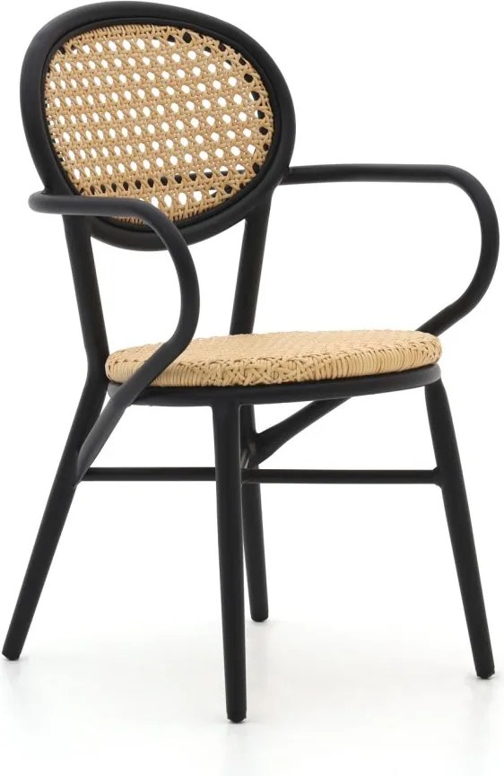 Dining tuinstoel | Forza  Tovel | Wicker (vlechtwerk) | Taupe | Stapelbaar | Kees Smit Tuinmeubelen