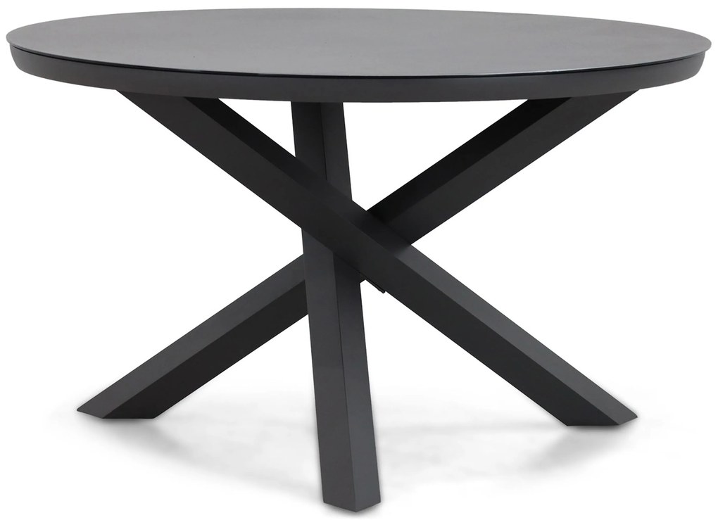 Tuinset Ronde Tuintafel 4 personen 125 cm Aluminium/rope Grijs Coco Puerto/Livorno
