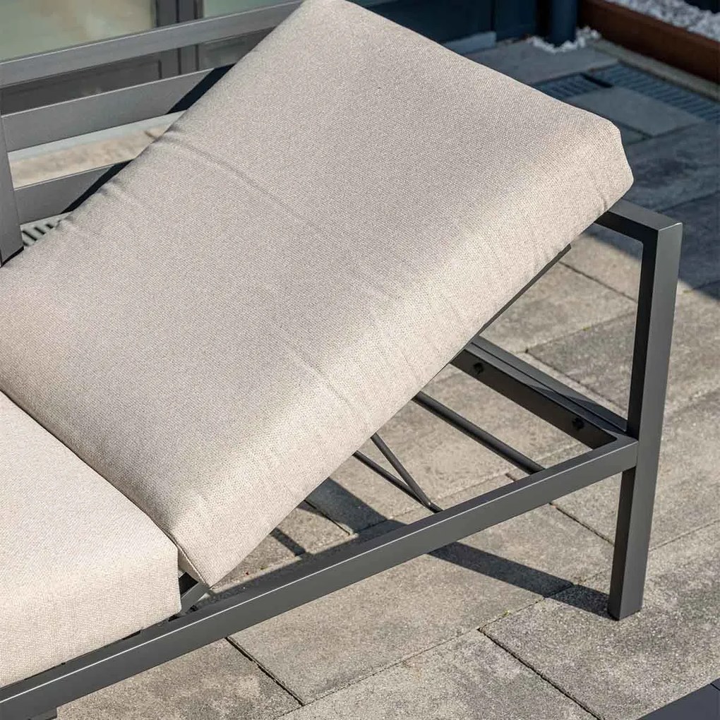 Garden Impressions Denver loungeset 4-delig links – donker grijs