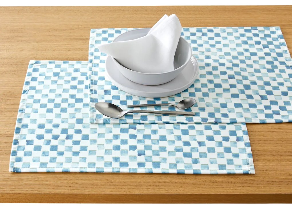 Set van 2 placemats in gecoat katoen, Rossano