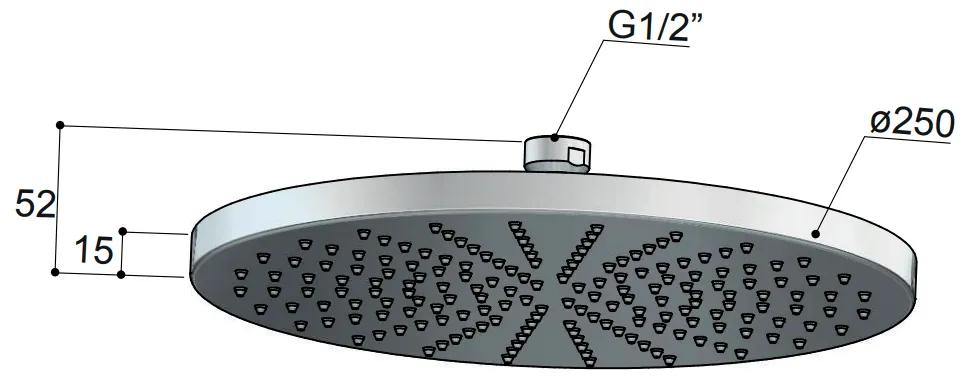 Hotbath Mate M105 hoofddouche rond 25cm chroom