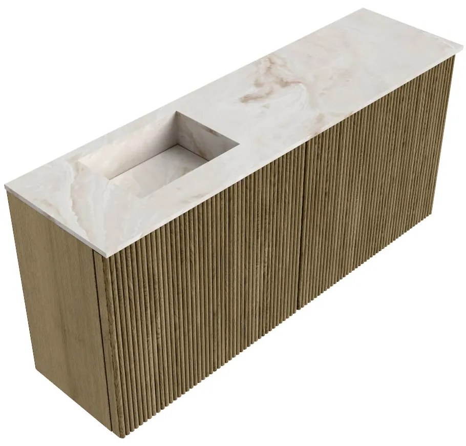 Mondiaz Joya DLux 90cm toiletmeubel dusk met wastafel faye links 1 kraangat frappe