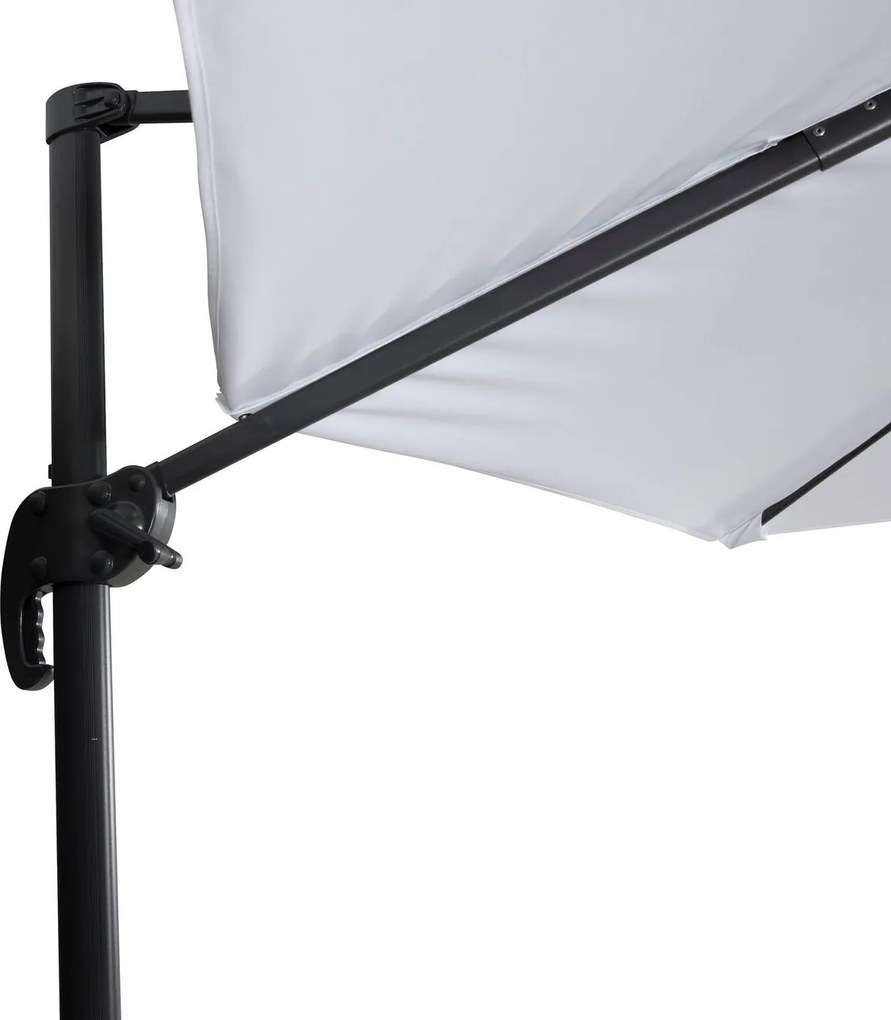 The Outsider Ronde Zweefparasol - Fleur - 3m - Zwart/wit - The Outsider