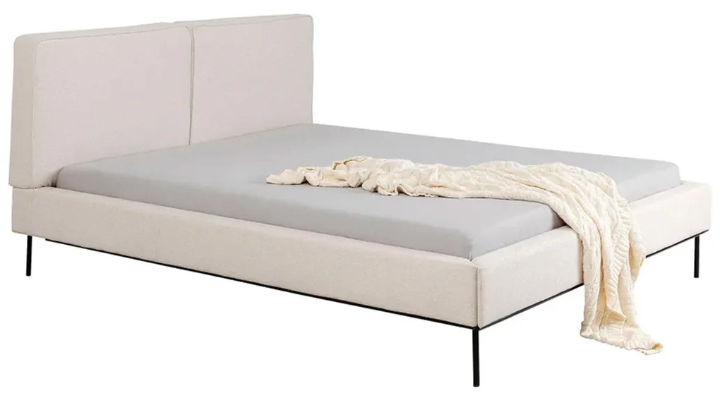 Kare Design East Side Gestoffeerd Bedframe Beige Stof 180 Cm