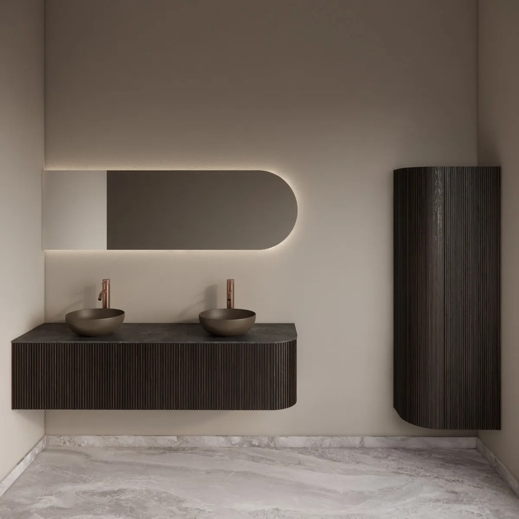 Gliss Design Alluro kolomkast 160cm met ronding links ebony