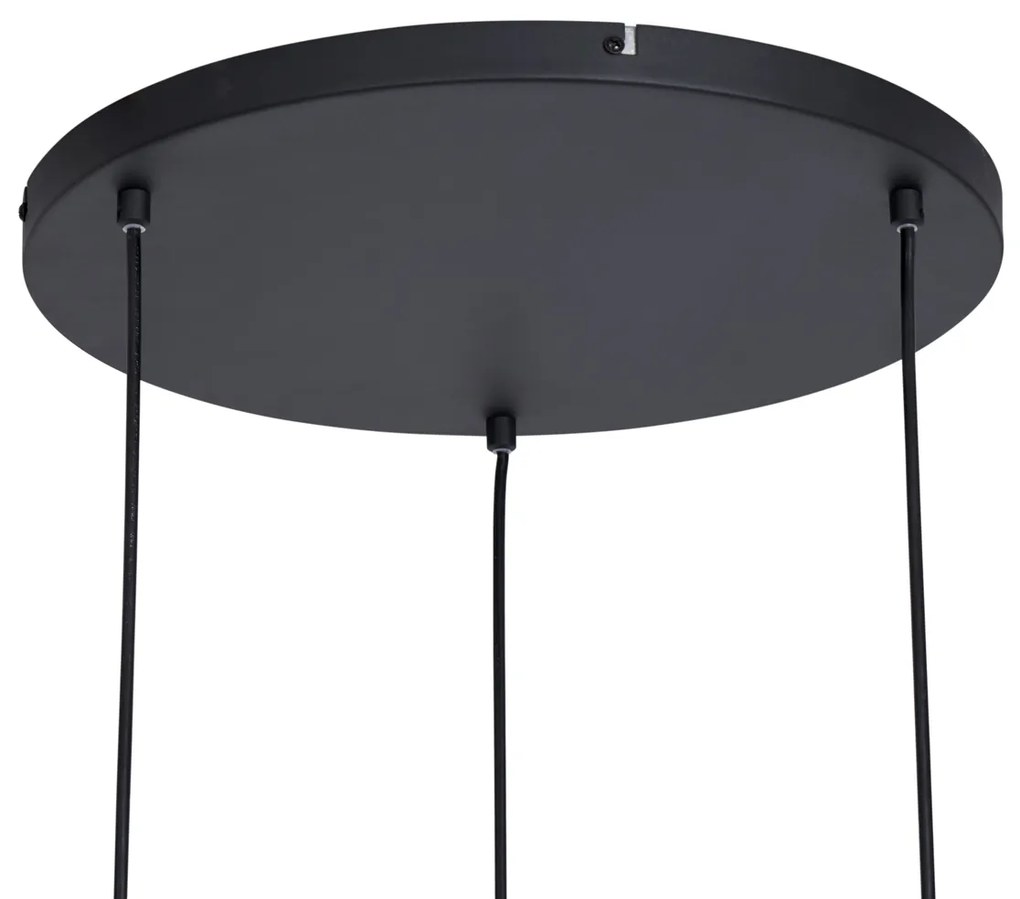 Design hanglamp zwart rond 3-lichts - Indu