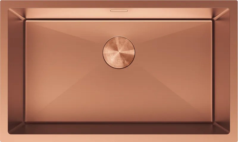 Mexen Trixo roestvrijstalen spoelbak 1-komorige 750 x 440 mm, koper - 6415751000-65