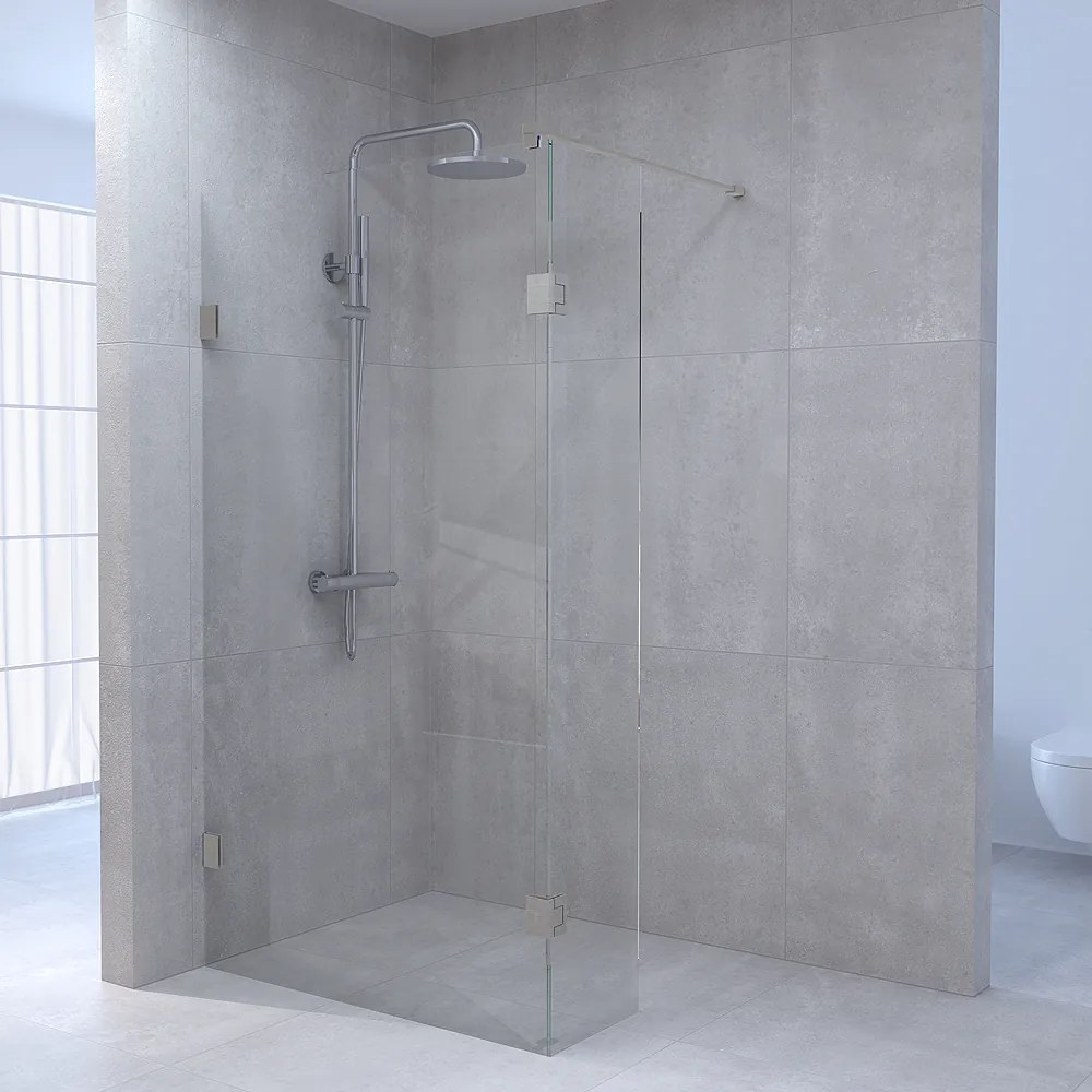 Brauer JC profielloze inloopdouche 140/30cm draaibaar geborsteld RVS