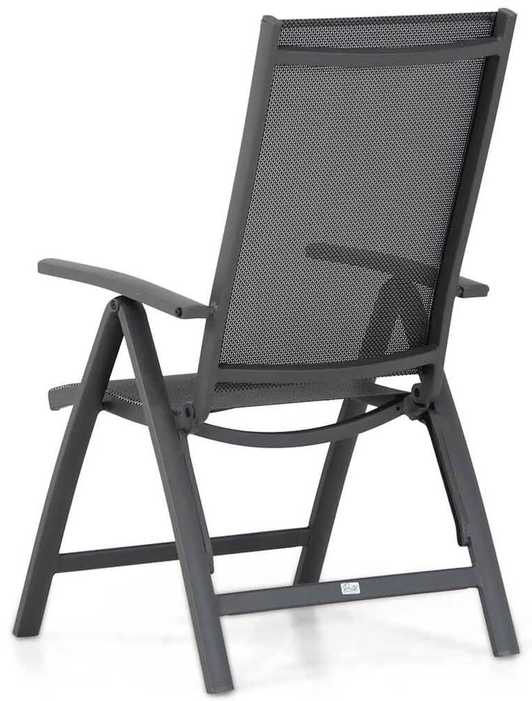 Tuinset 6 personen 220 cm Aluminium/Textileen /Graniet/Aluminium/textileen Grijs Presto Vasto/Graniet