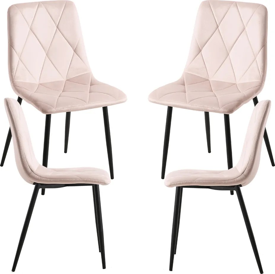 Set 4 Lyke Fluwelen Stoelen