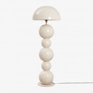 Boulia Ijzeren Vloerlamp Tapioca Beige & ↑155 Cm - Sklum