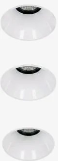 Pack Van 3 Inbouw Led Downlights Zonder Rand, Trimless, Rond Ø5,3 Cm In Aluminium Orelva Wit & 6 W & 38º & Wit Koud 4000k - Sklum