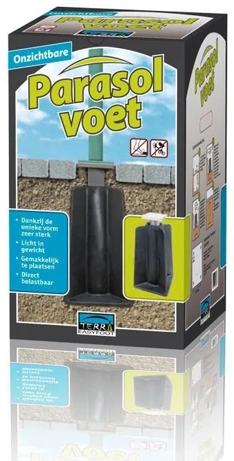 Platinum Challenger Zweefparasol T2 Premium Glow 3x3 m. - Faded Black met ingraafvoet en hoes