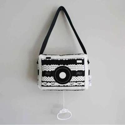Muziekdoosje fototoestel zwart wit - Muziekdoosje