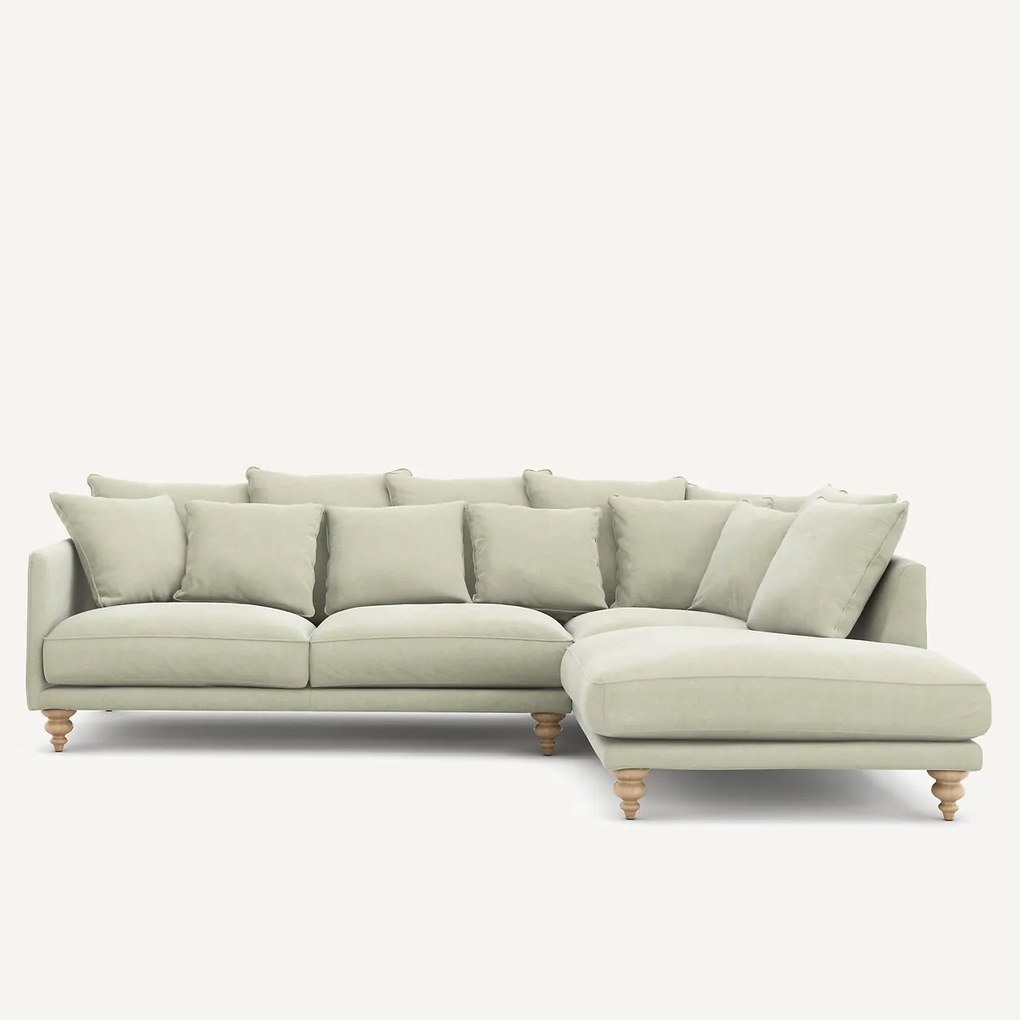 Hoekbank stonewashed fluweel, Lazare