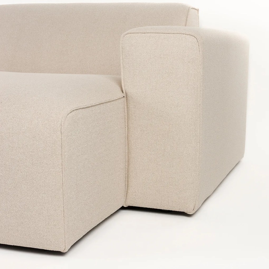 Zuiver Milka Sand Design Bank Met Chaise Longue Rechts Zandkleur