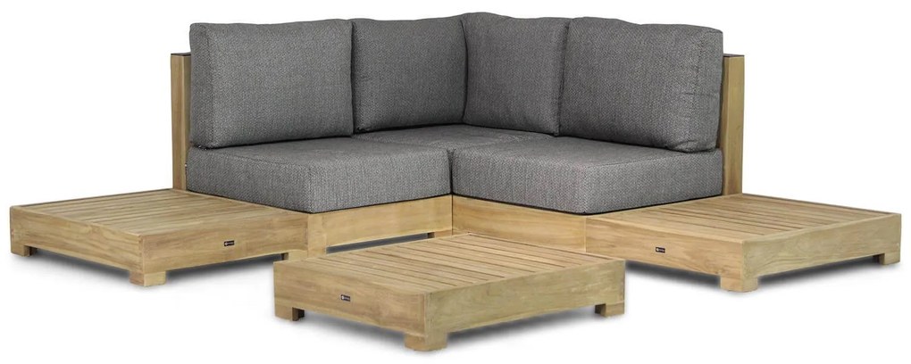 Loungeset 3 personen Teak Old teak greywash Santika Furniture Santika