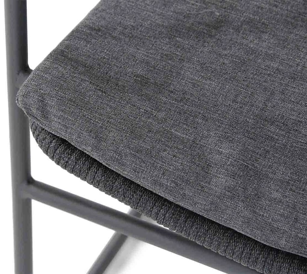 Tuinstoel stapelbaar Rope Grijs-antraciet Taste Elba incl. Lifestyle Garden Furniture cushion (1 stuk)