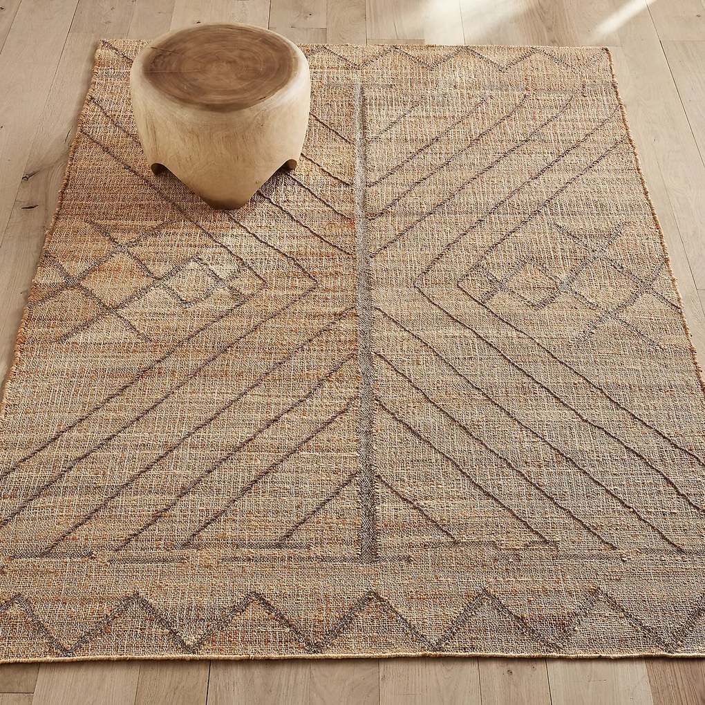 Vloerkleed in jute, handgeweven, Navala