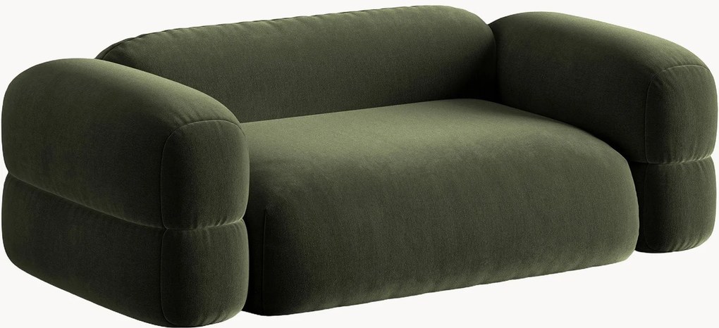 Fluwelen bank Roger (2-zits), B 210 cm