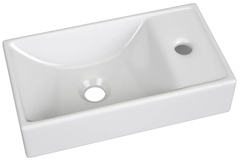 Comad Xilo Black Wotan FSC toiletmeubel 40cm met witte fontein zwart/eiken