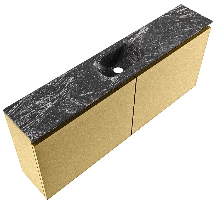 Mondiaz Ture DLux toiletmeubel 120cm oro met wastafel lava midden zonder kraangat