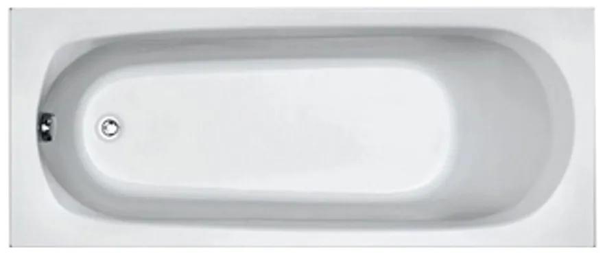 Plieger Basic solobad acryl 170x70x37cm met poten wit