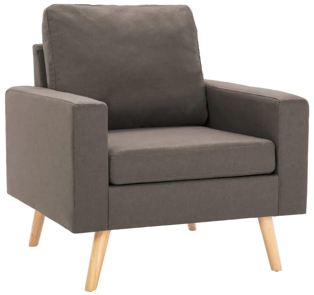 vidaXL Fauteuil stof taupe