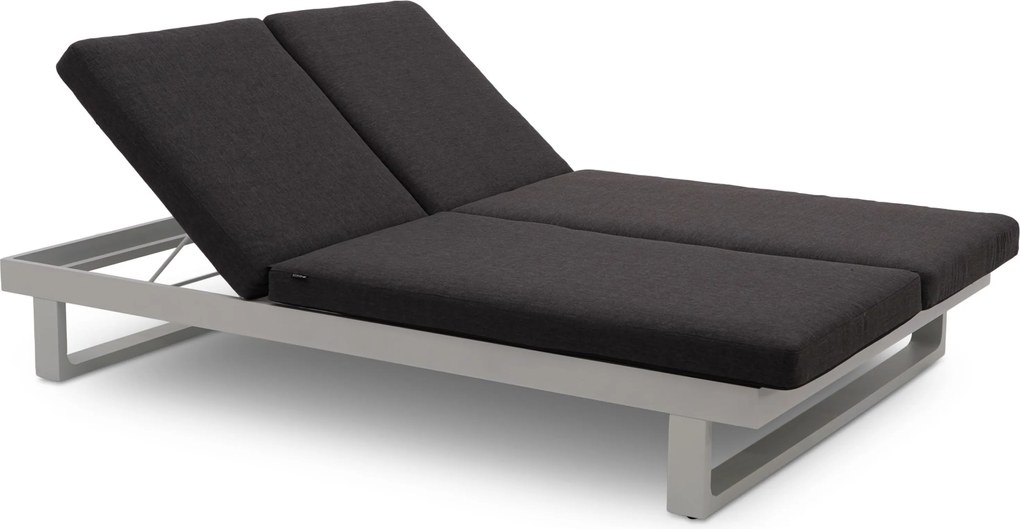 Lifestyle Garden Furniture Massimo Ligbed Met Kussen Wit/carbon Aluminium Wit