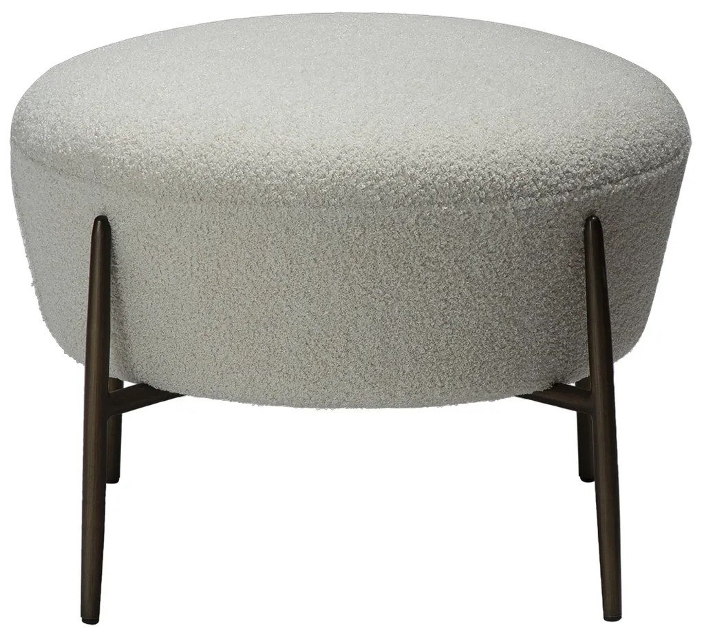 Dan-Form Orbit Ronde Poef Boucle Dove Lichtgrijs