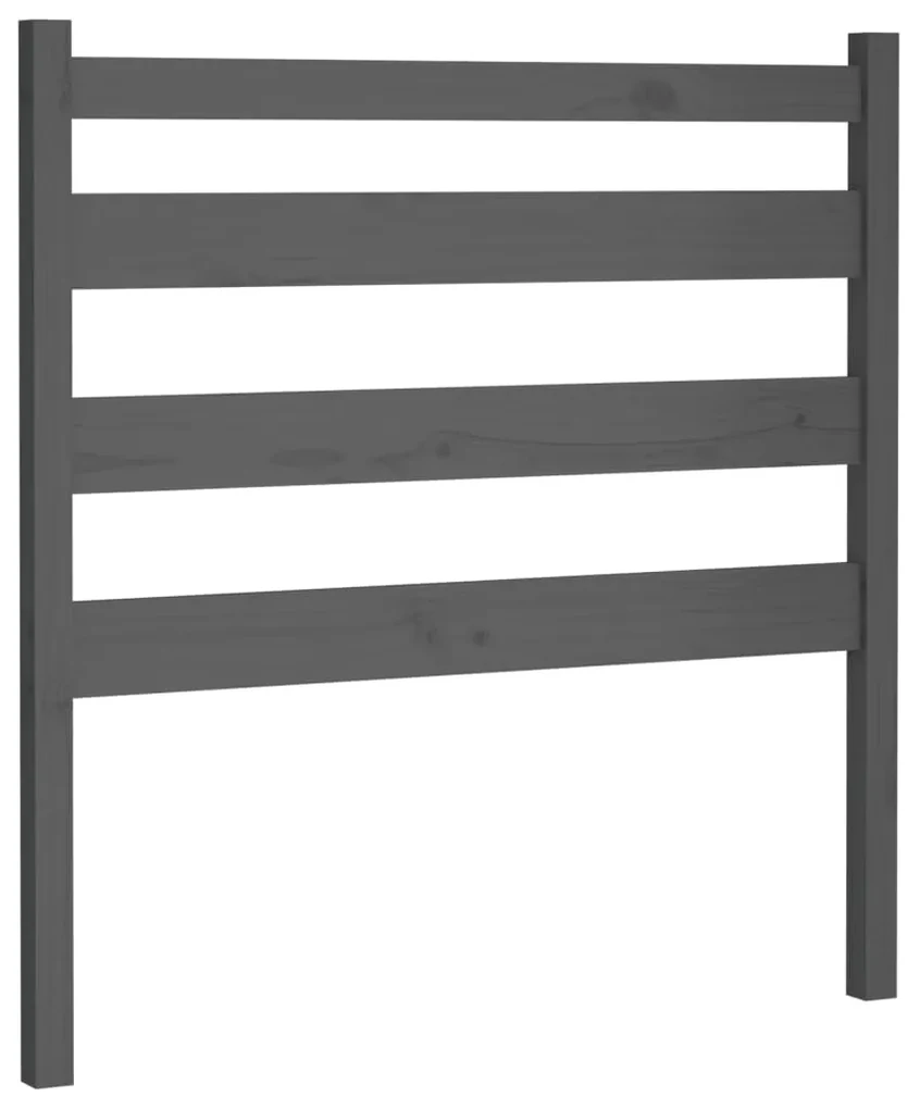 vidaXL Hoofdbord 96x4x100 cm massief grenenhout grijs