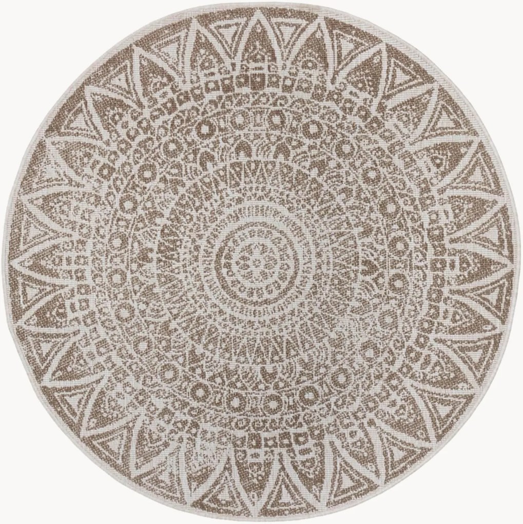 Rond in- & outdoor dubbelzijdig vloerkleed Lilja