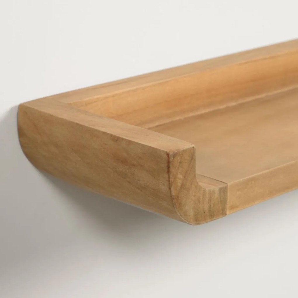 Kave Home Shamel Teak Hout Wandplanken Set Van 2 Naturel - 50x12x5cm.