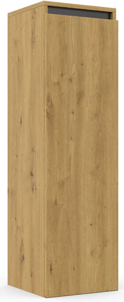 Saqu Gaia halfhoge kast rechts 35x34x120cm naturel eiken