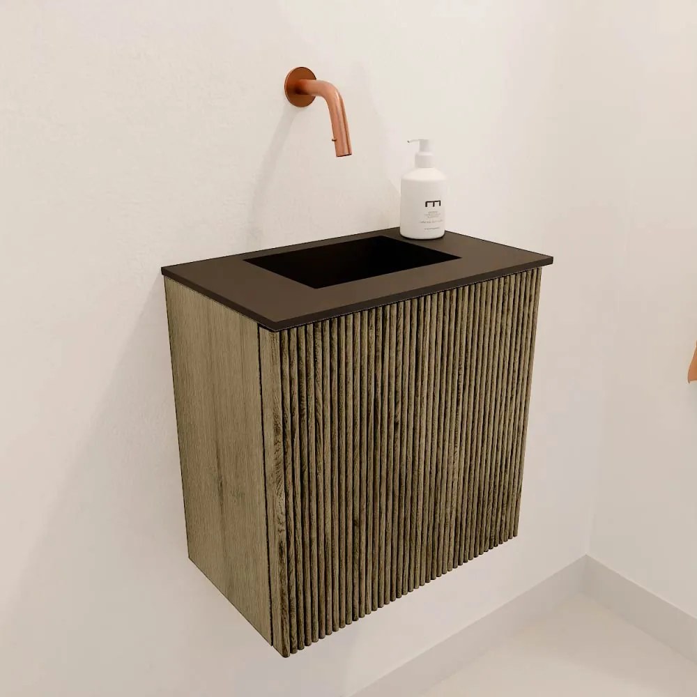 Mondiaz Joya 40cm toiletmeubel dusk met wastafel faye midden zonder kraangat urban