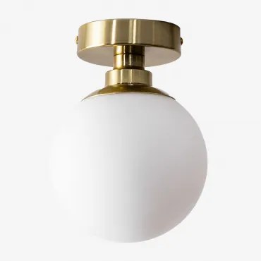 Uvol Traditional Plafondlamp Met Glazen Bol Goud - Sklum