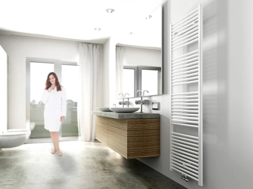 Saqu Calm Handdoekradiator 182x60cm 1067W Wit