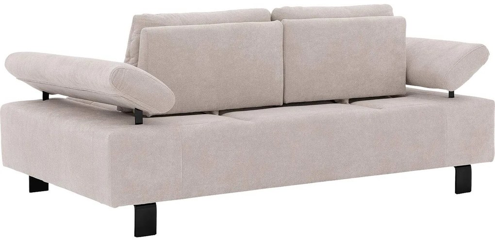 Goossens Bank Alvin wit, stof, 2,5-zits, modern design