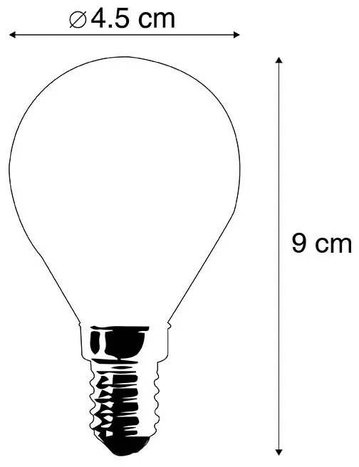 Set van 5 smart E14 RGBW LED lampen P45 mat 4,9W 470 lm 2200-4000K