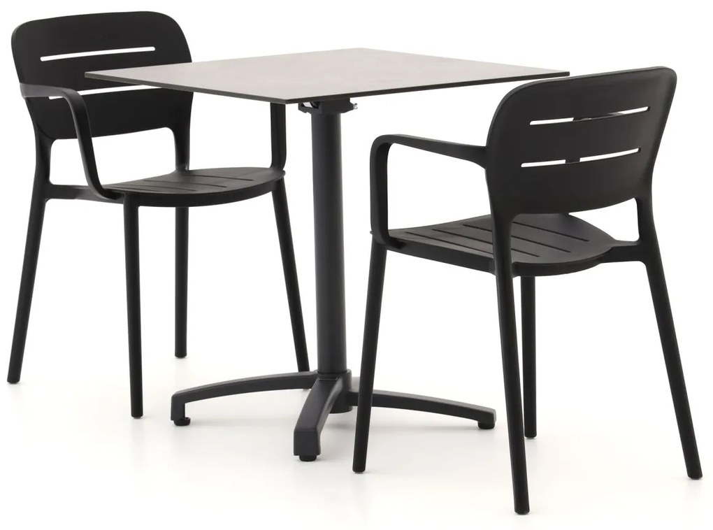 + 15% kassakorting | Diningset Forza  | 2 personen kunststof | Tuinset stapelbaar | 3-delig | Kees Smit Tuinmeubelen